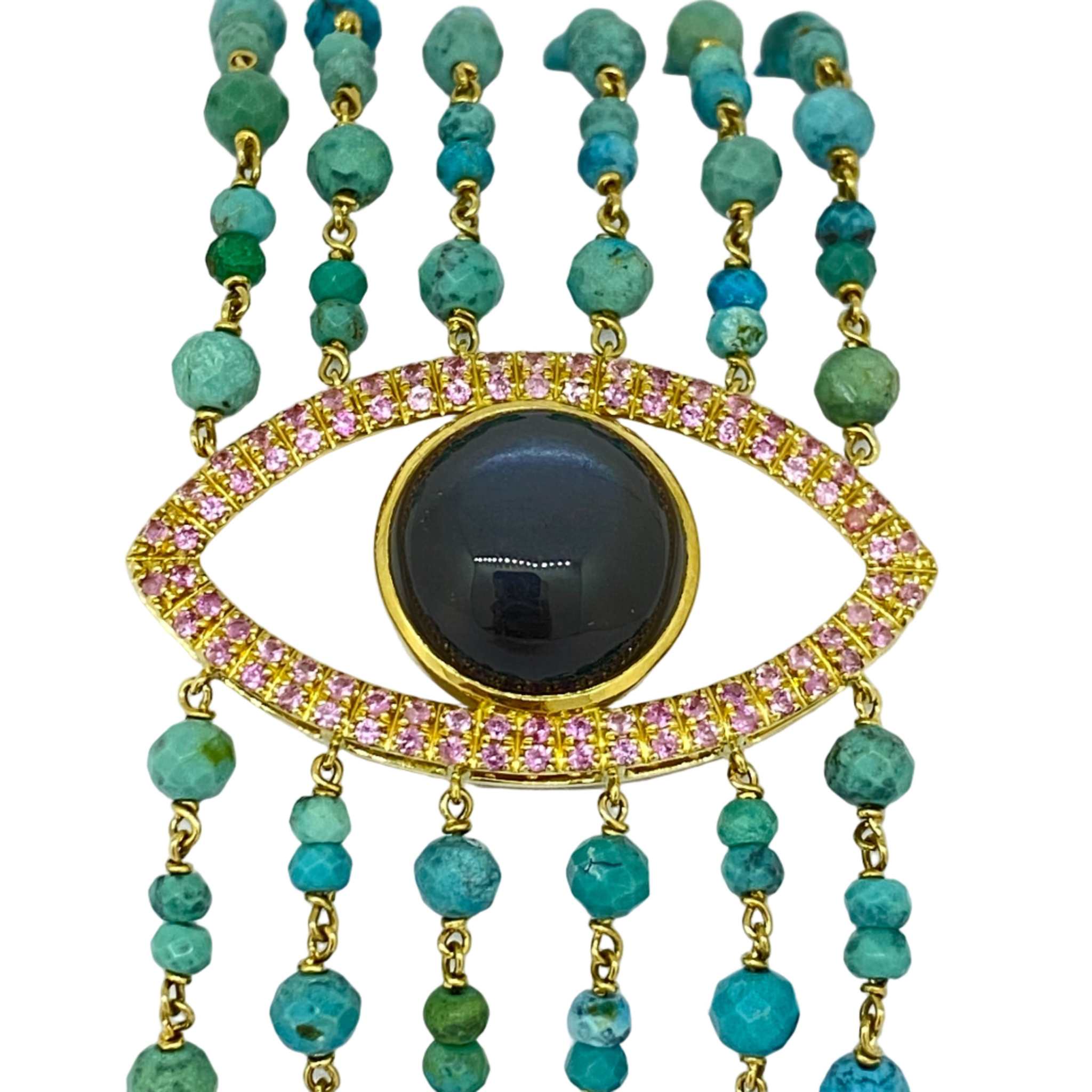 Tourquise Moonstone Gold Bracelat