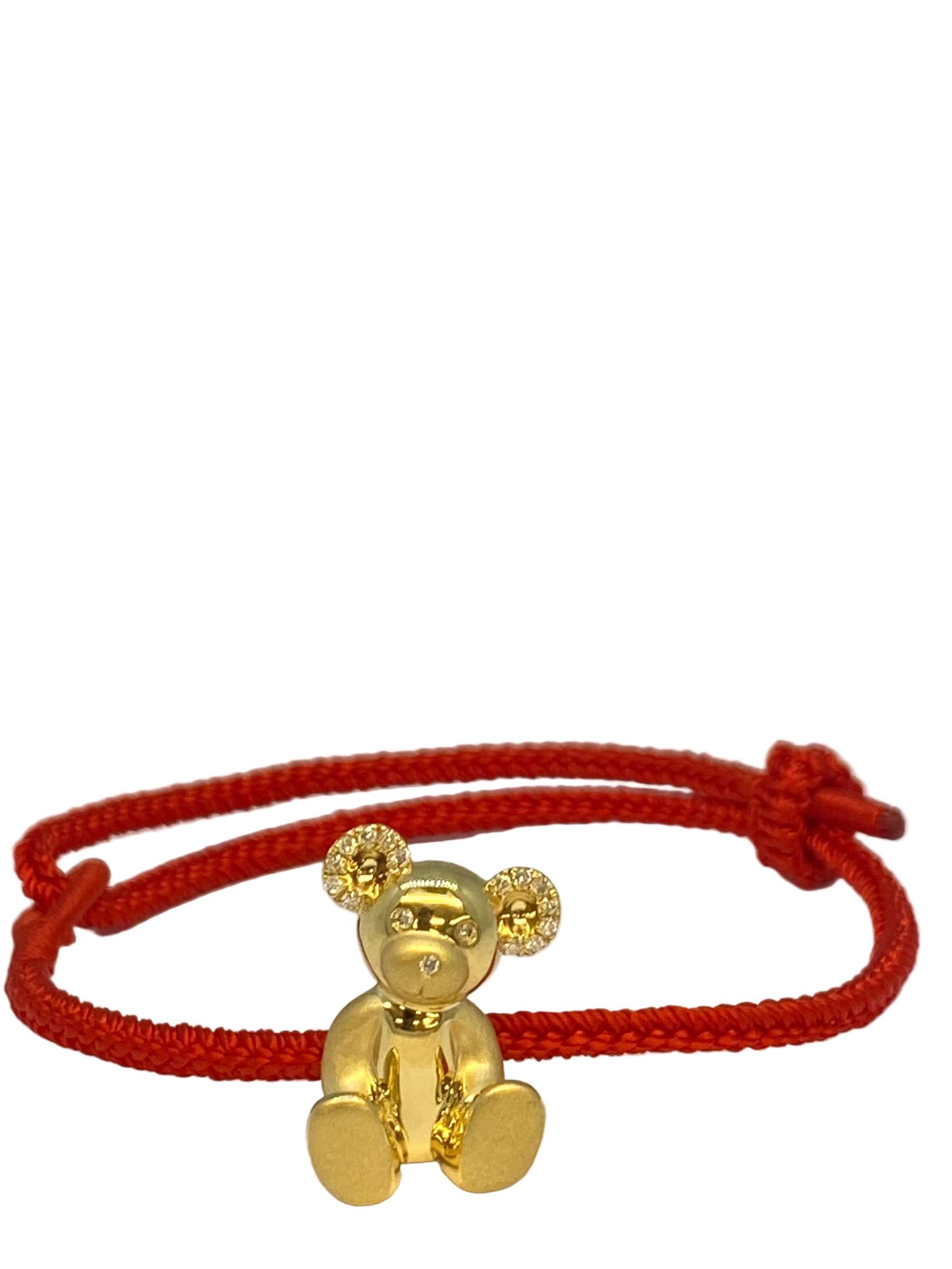 New Breuninger Bear Bracelet 18k Gold and 18. 0.08ct diamonds