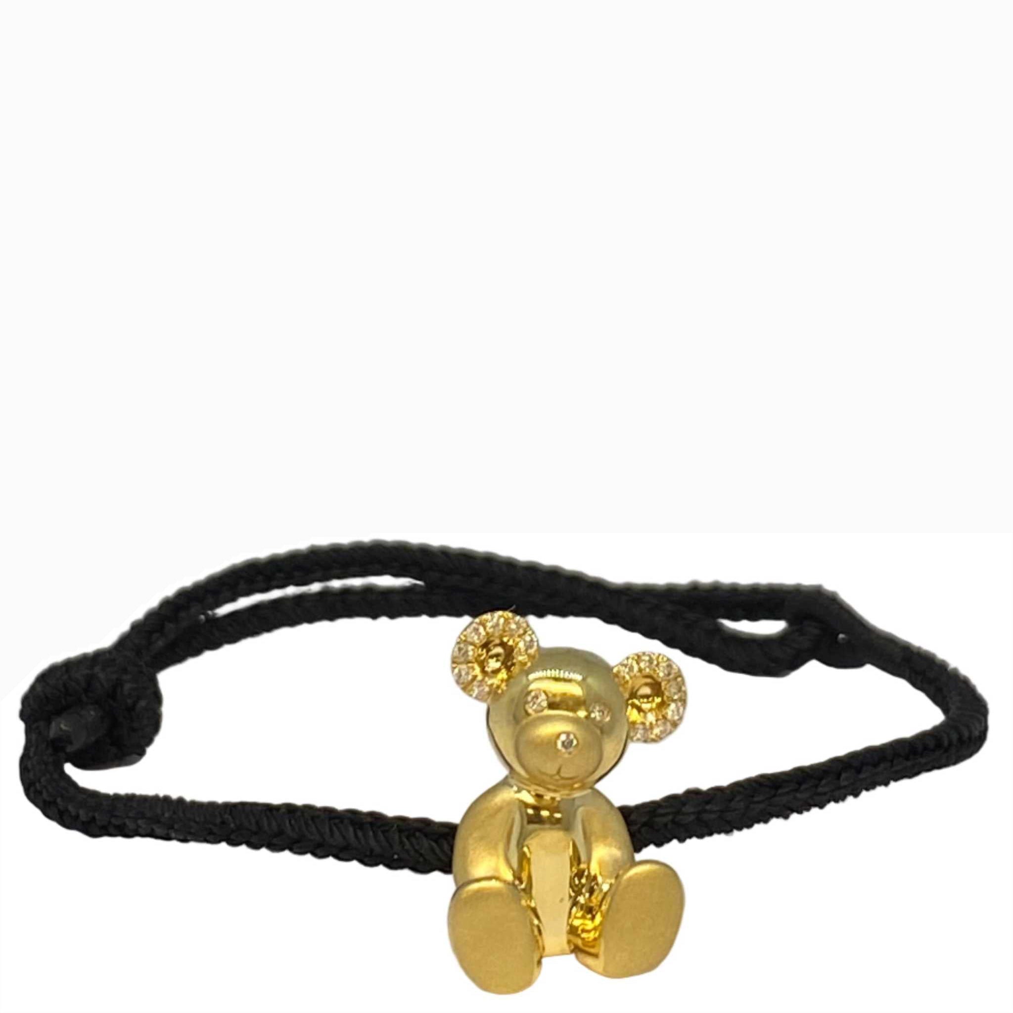 New Breuninger Bear Bracelet 18k Gold and 18. 0.08ct diamonds