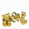 Lesunja Breuninger Bear Earrings 18K Gold 6 x 0.01ct Diamonds, handmade fine jewellery from Switzerland