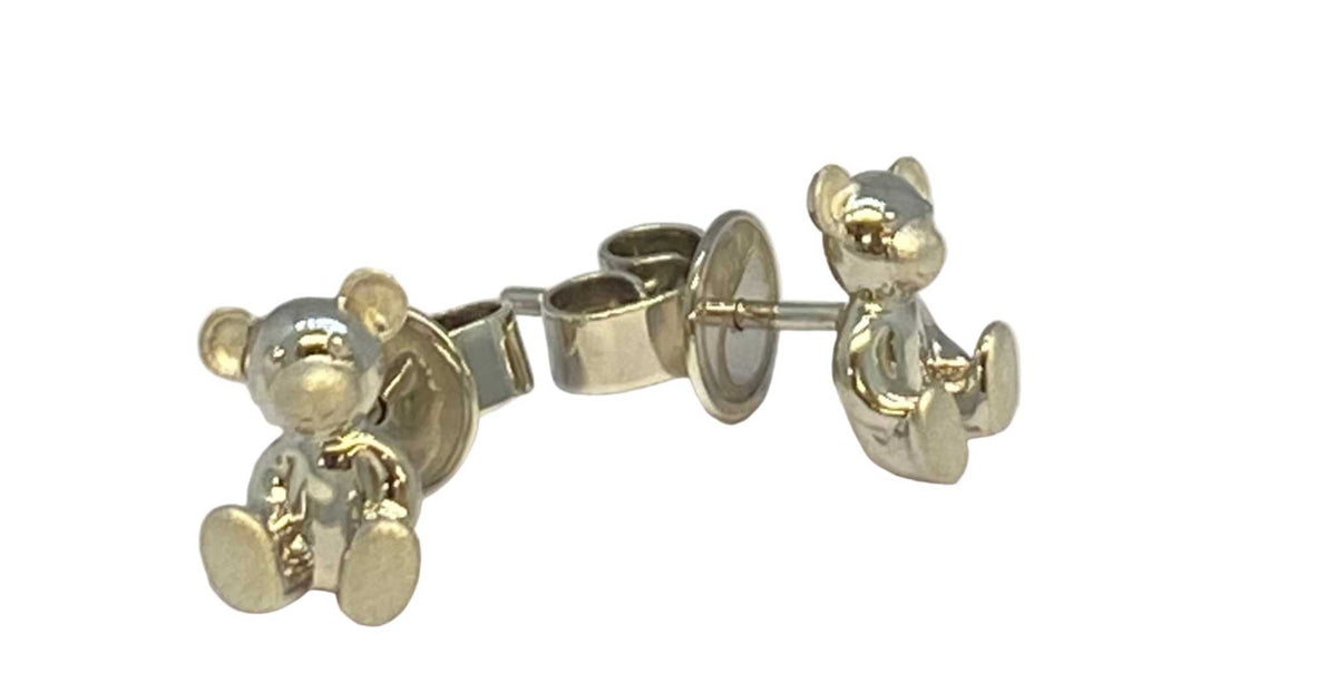 Lesunja Breuninger Bear Earrings Silver 925, handmade fine jewellery from Switzerland