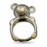 Lesunja Breuninger Bear Ring Platinum 950, handmade fine jewellery from Switzerland