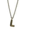 Lesunja Silver Letter L Necklace, handmade fine jewellery from Switzerland