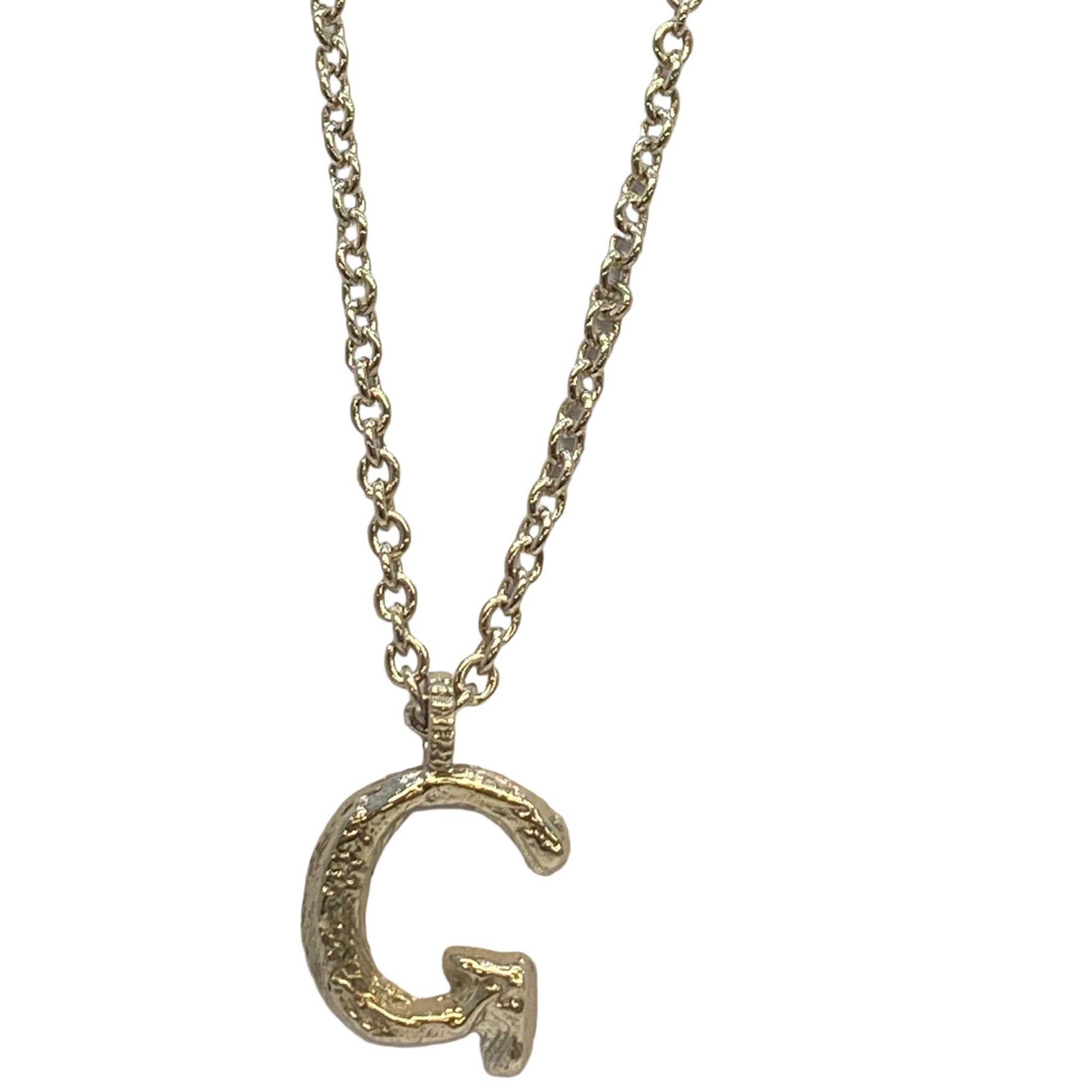 Silver G Letter Necklace