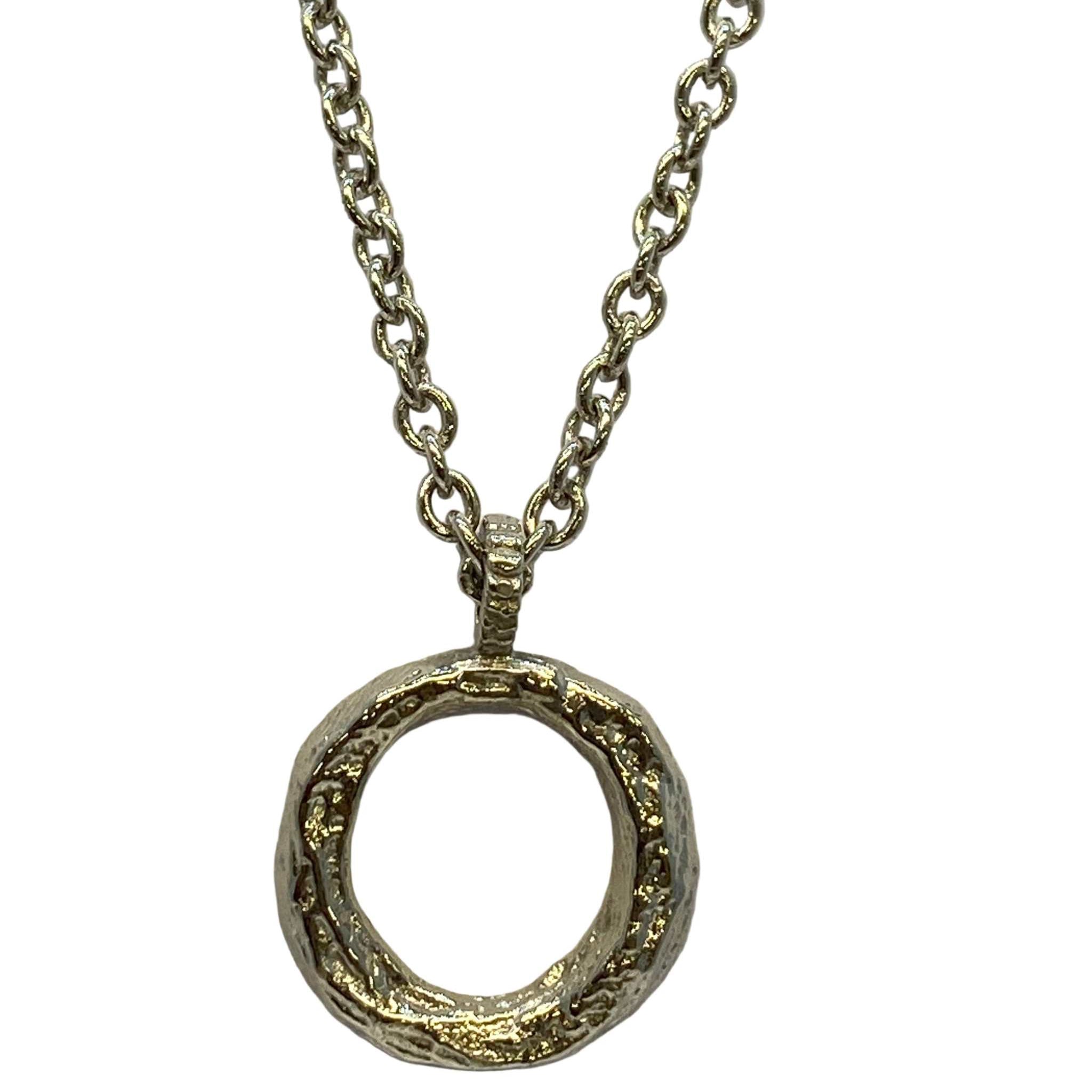 Silver O Letter Necklace