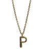 Lesunja Silver Letter P Necklace, handmade fine jewellery from Switzerland