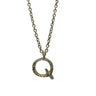 Lesunja Silver Letter Q Necklace, handmade fine jewellery from Switzerland