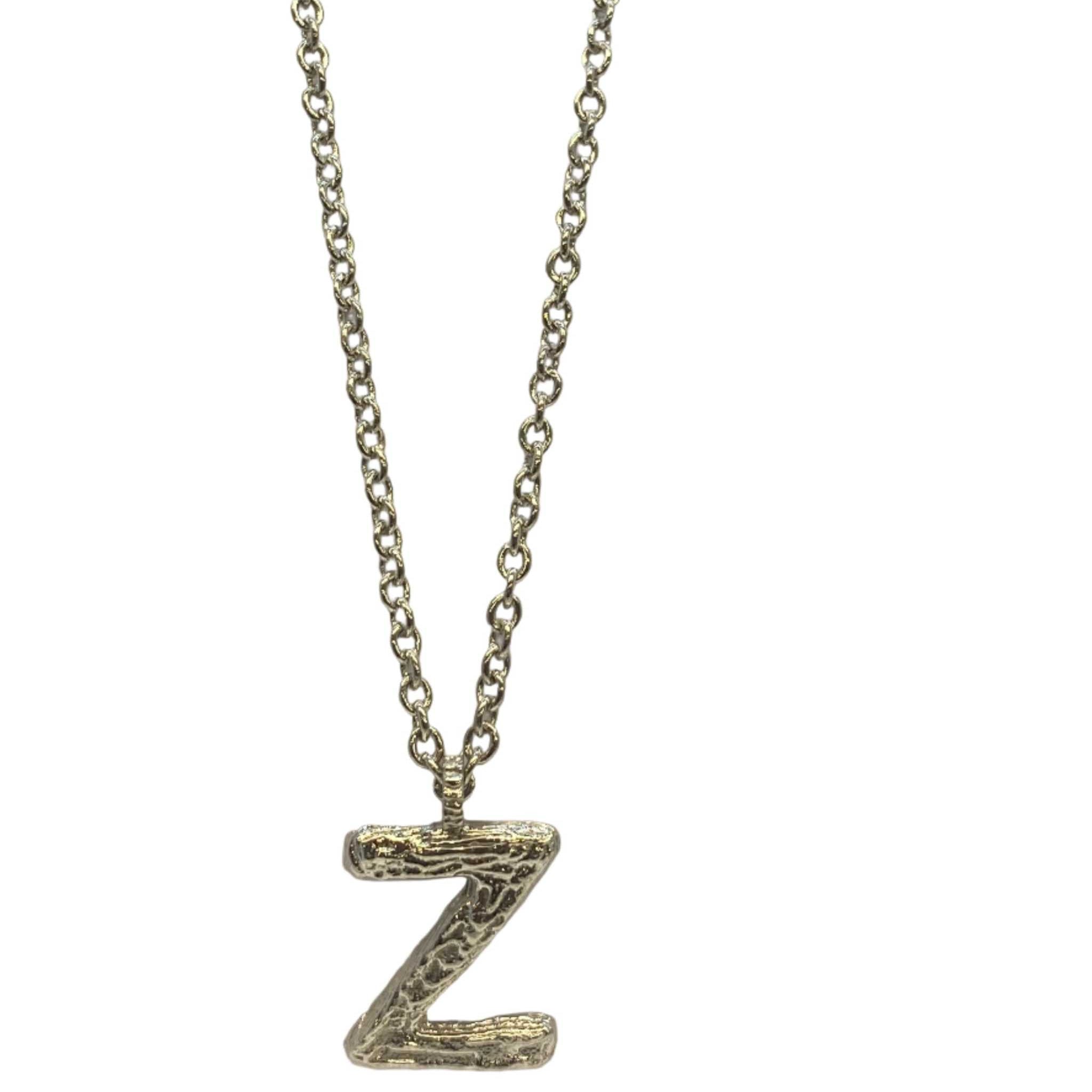 Silver Z Letter Necklace
