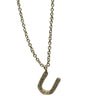 Lesunja Silver Letter U Necklace, handmade fine jewellery from Switzerland