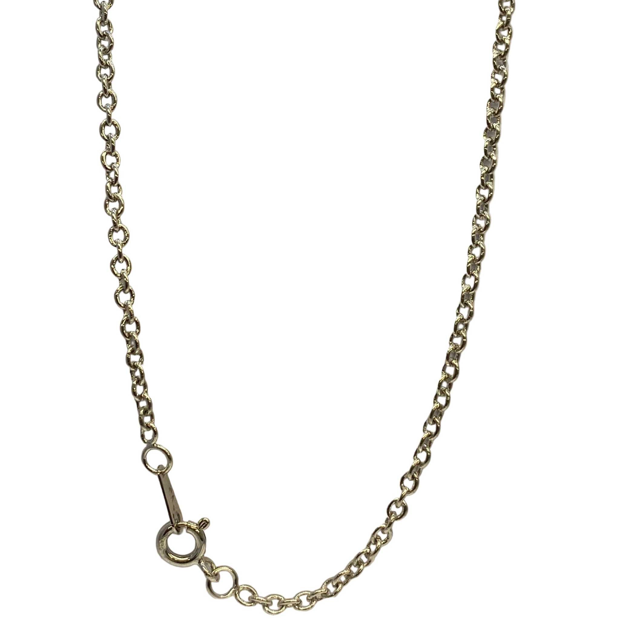 Silver  V Letter Necklace