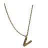 Lesunja Silver Letter V Necklace, handmade fine jewellery from Switzerland