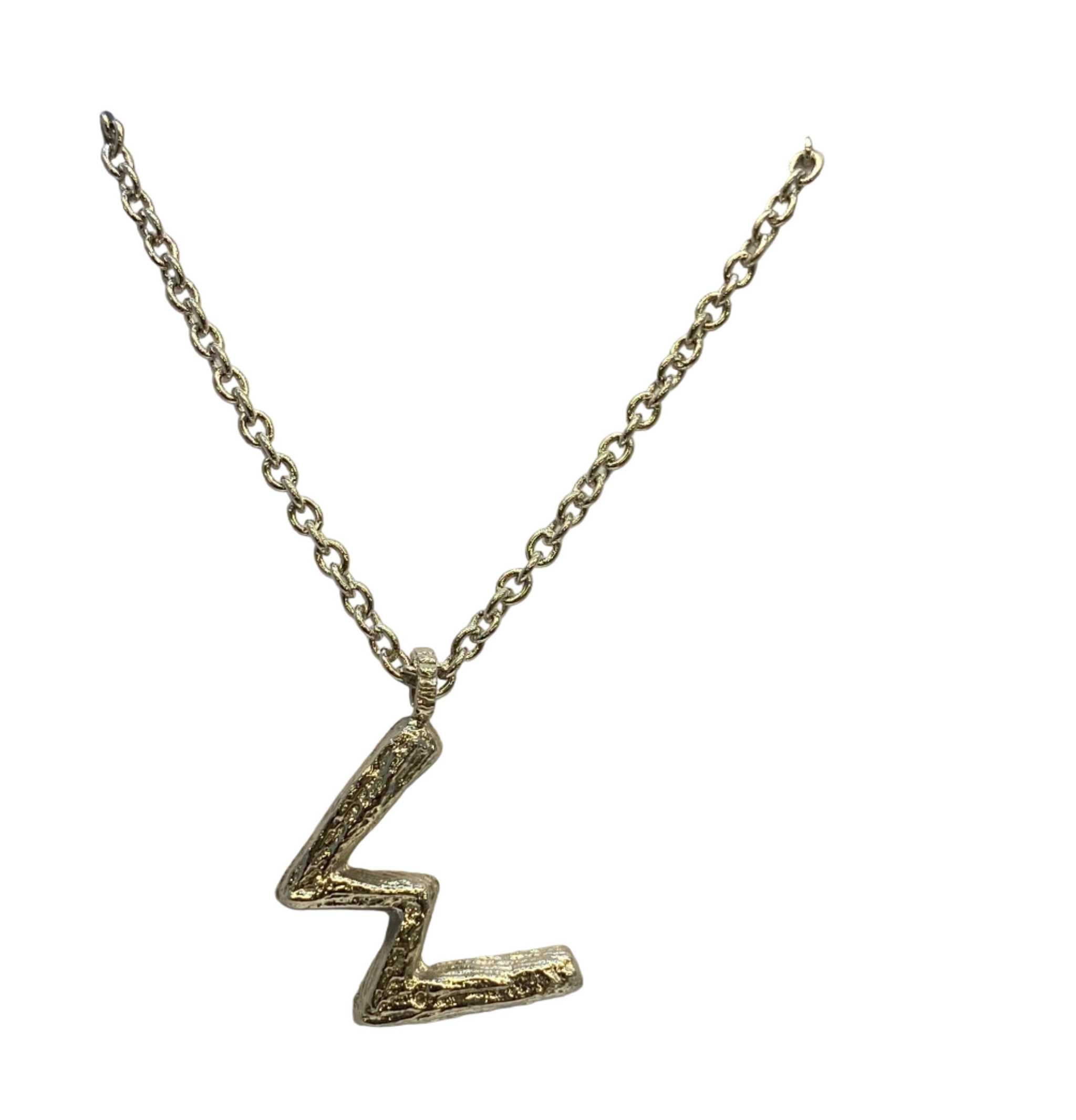 Silver W Letter Necklace