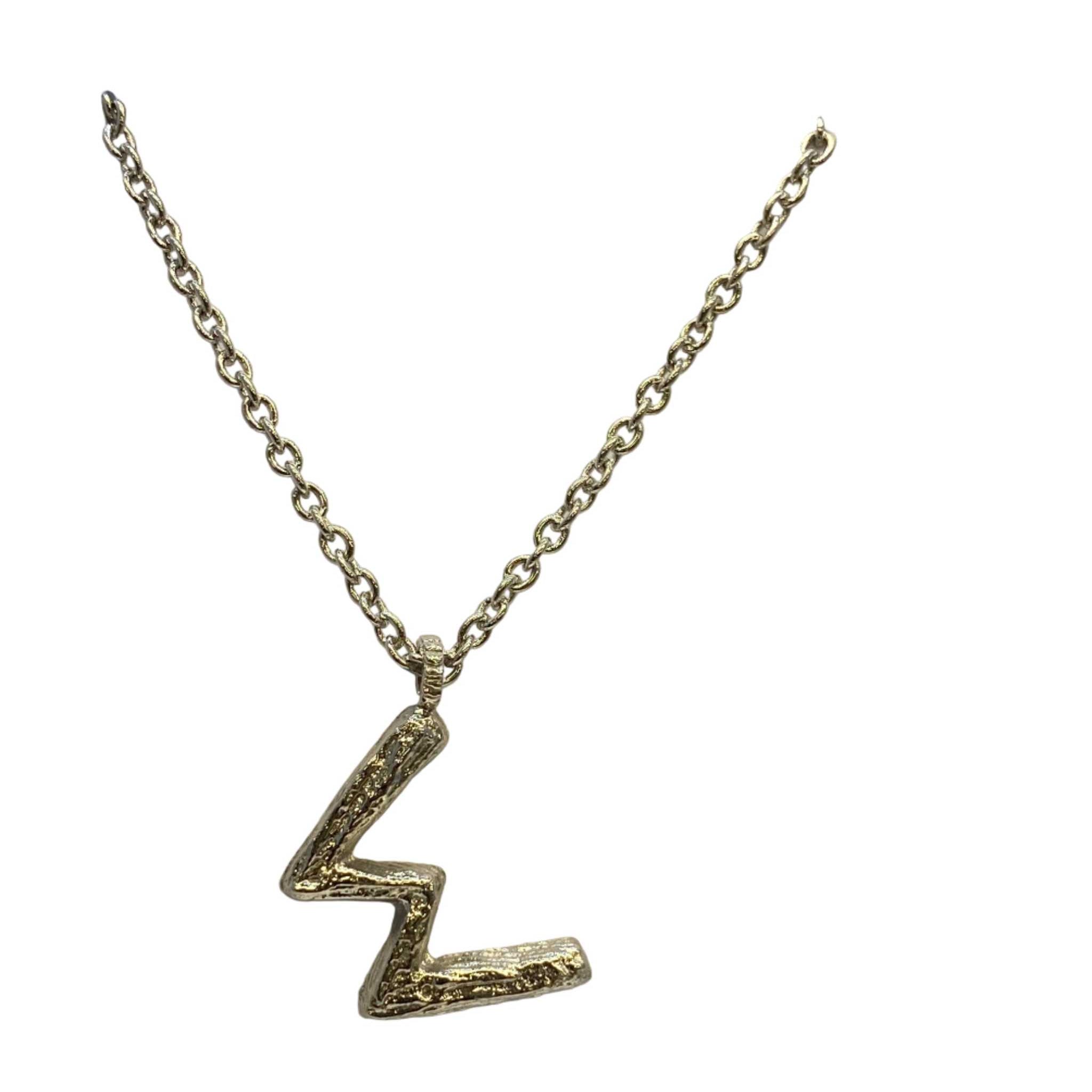 Lesunja Silver Letter W Necklace, handmade fine jewellery from Switzerland