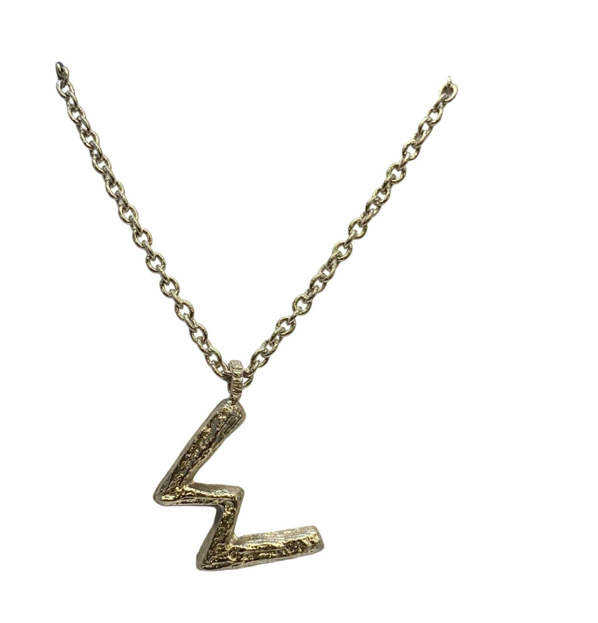 Lesunja Silver Letter W Necklace, handmade fine jewellery from Switzerland