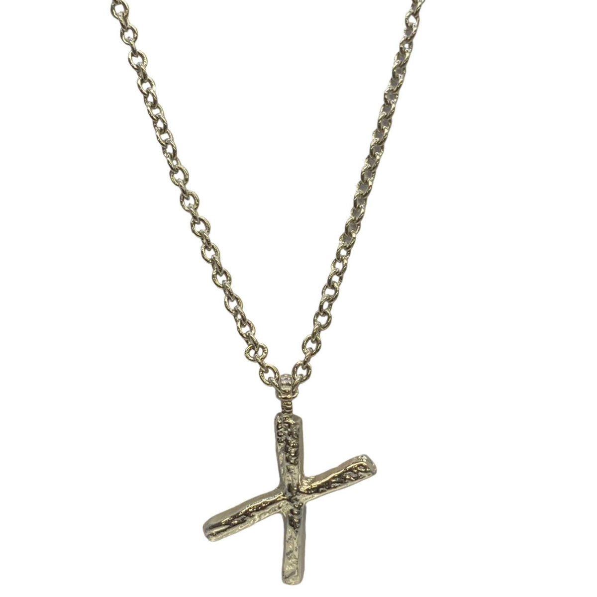 Lesunja Silver Letter X Necklace, handmade fine jewellery from Switzerland