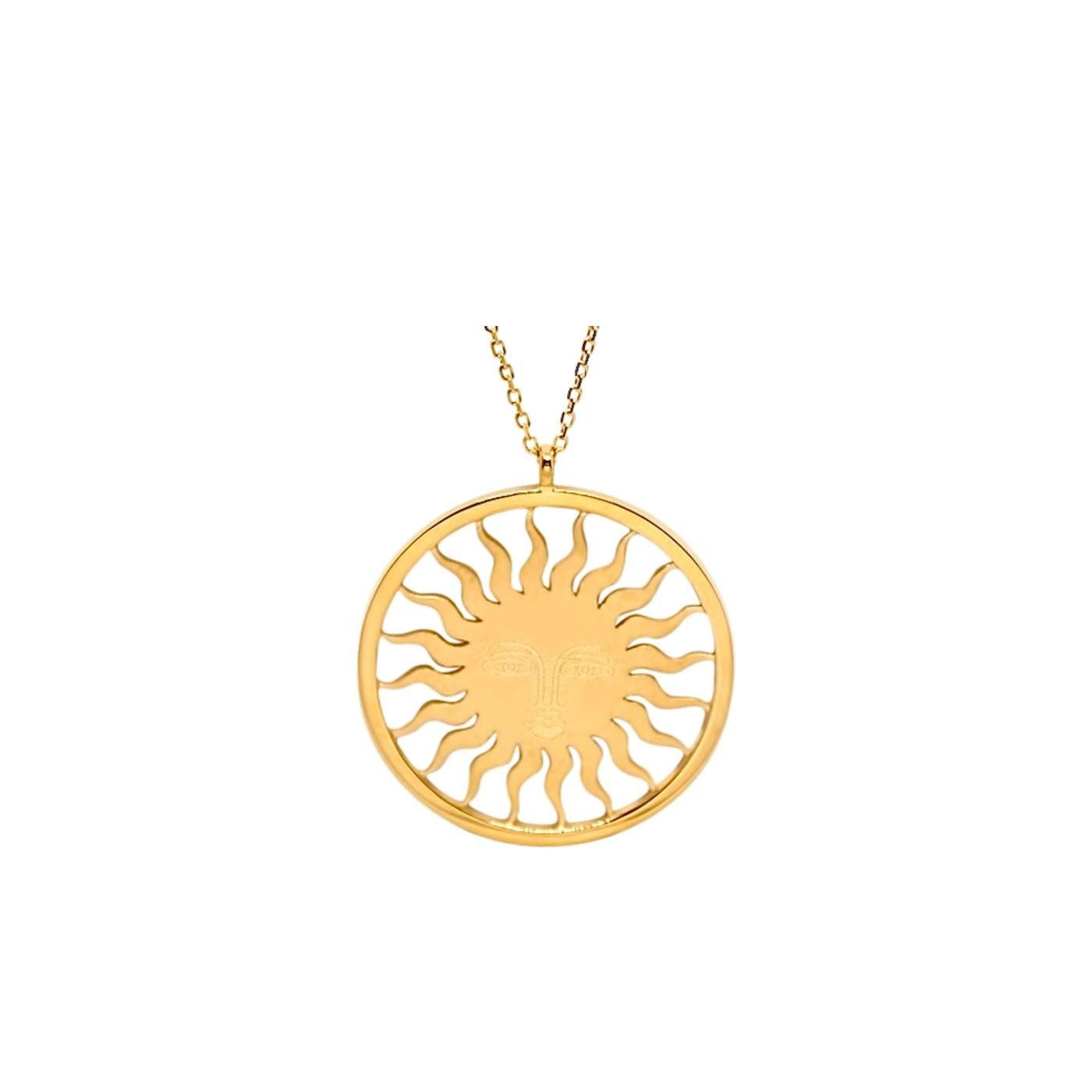 St. Moritz Sun Necklace Large Rosé Gold – Lesunja fine jewellery