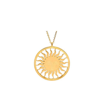 St. Moritz Sun Necklace Large Rosé Gold – Lesunja fine jewellery