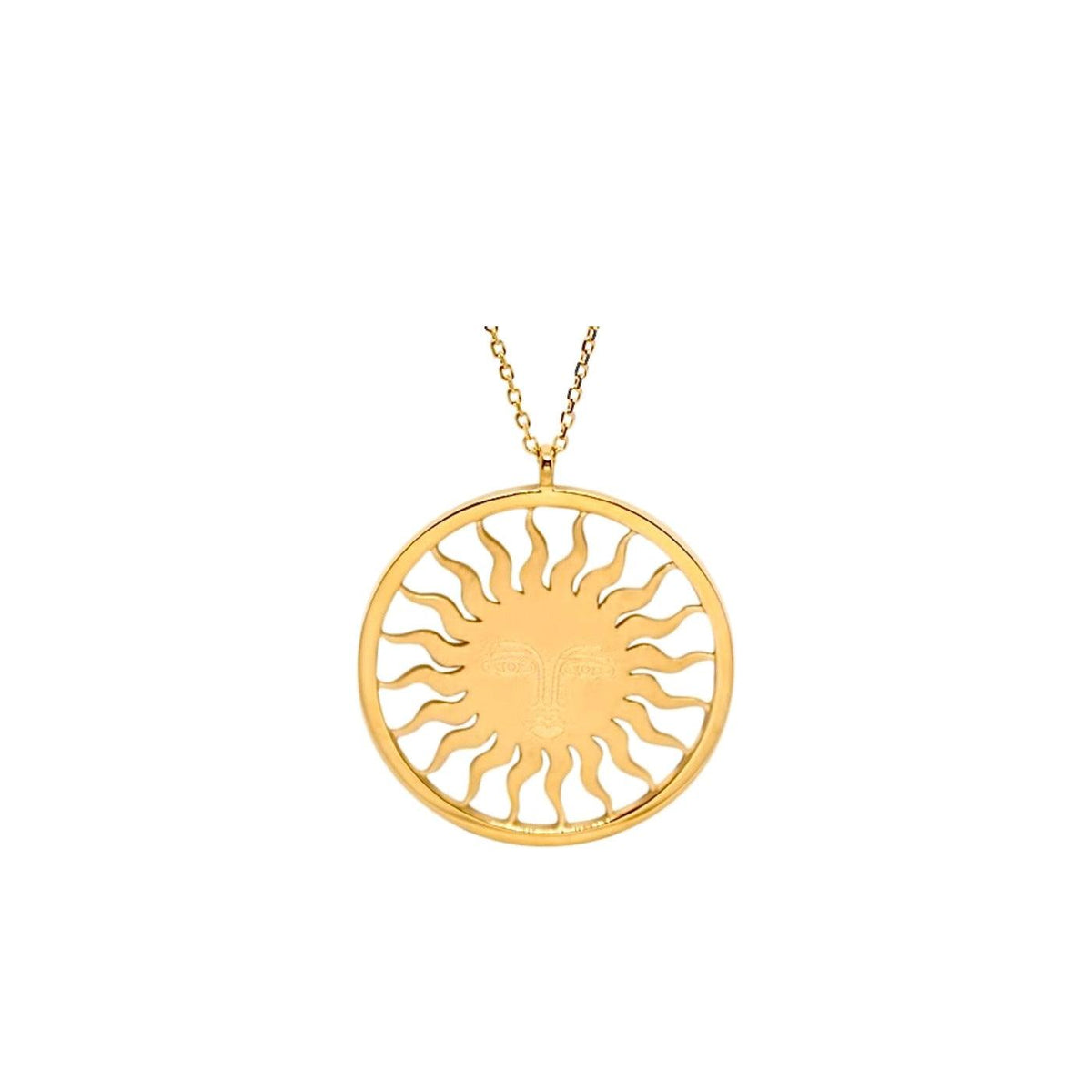 St. Moritz Sun Necklace Large Rosé Gold – Lesunja fine jewellery