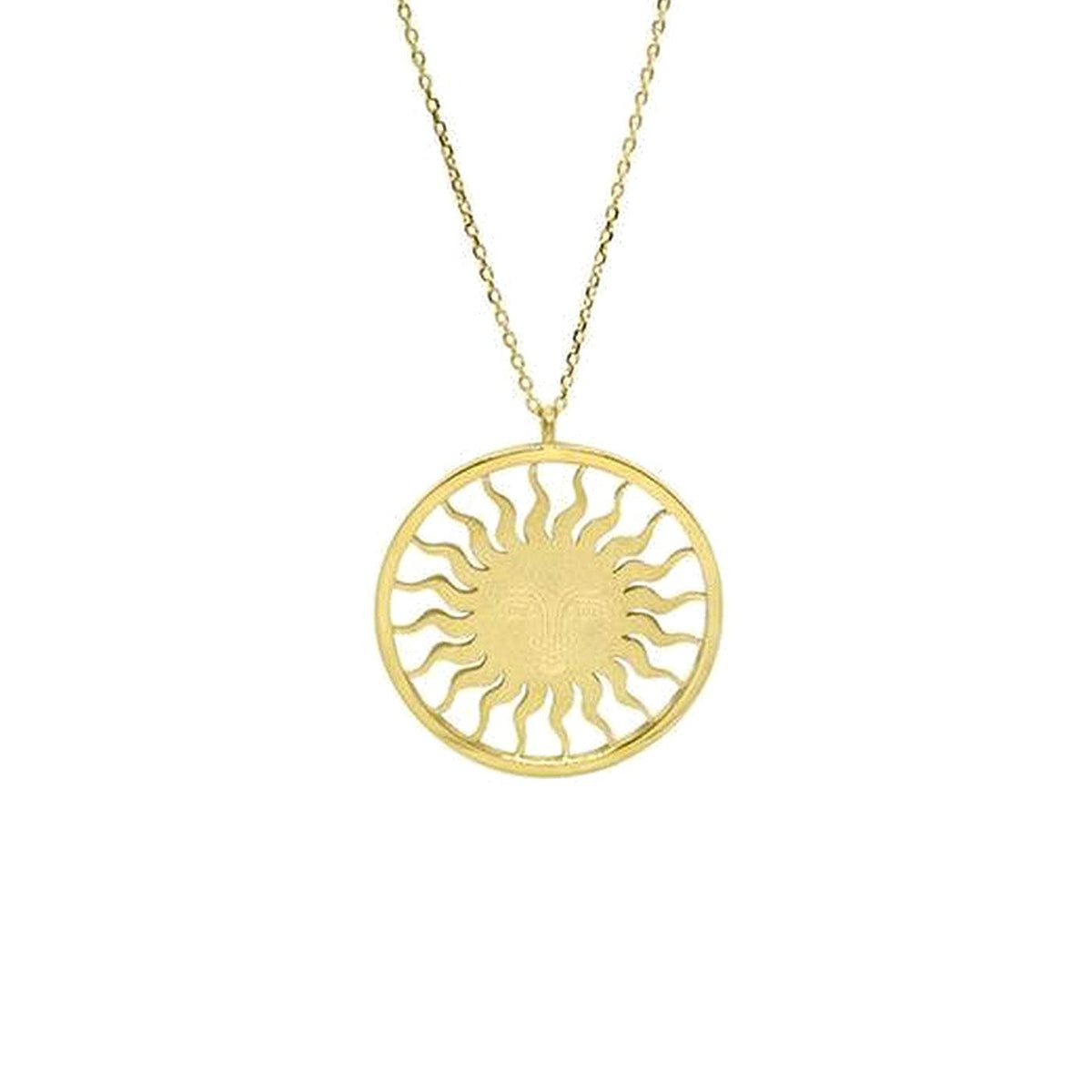 St. Moritz Sun Necklace Large Yellow Gold – Lesunja fine jewellery