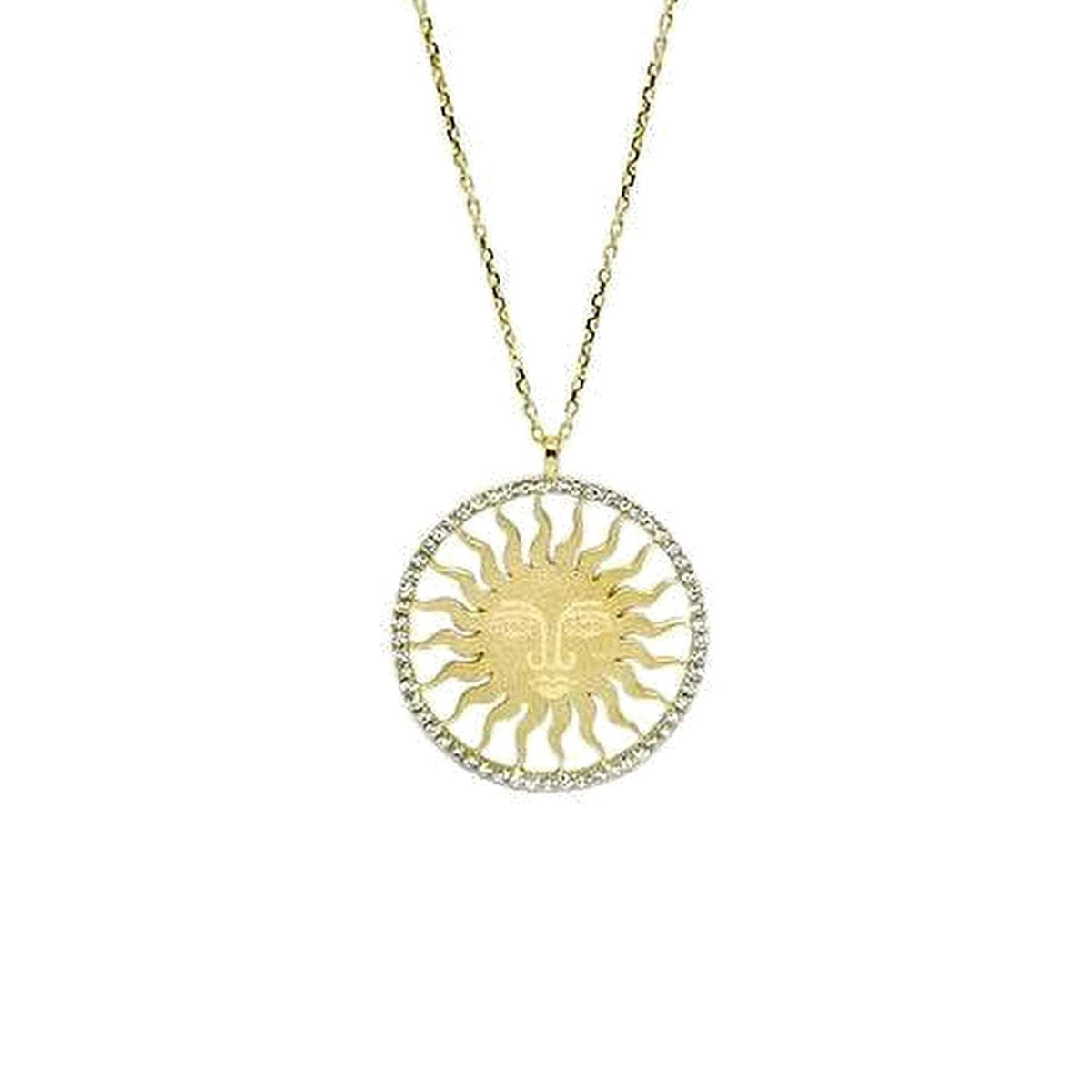 St. Moritz Sun Necklace Large Yellow Gold Diamonds – Lesunja fine jewellery