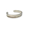 Lesunja Bangle Silver 50013887 with World Skyline engraving, matted circle design.