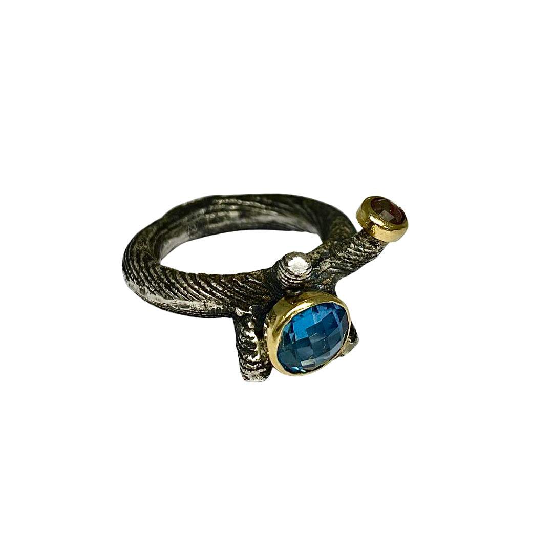 boho silver ring