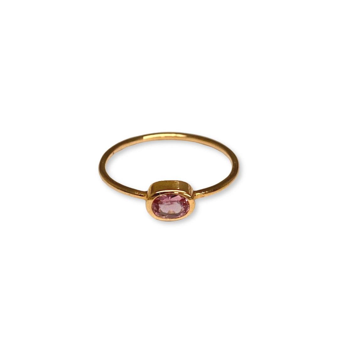 Lesunja Ring Rosé Gold Pink Sapphire