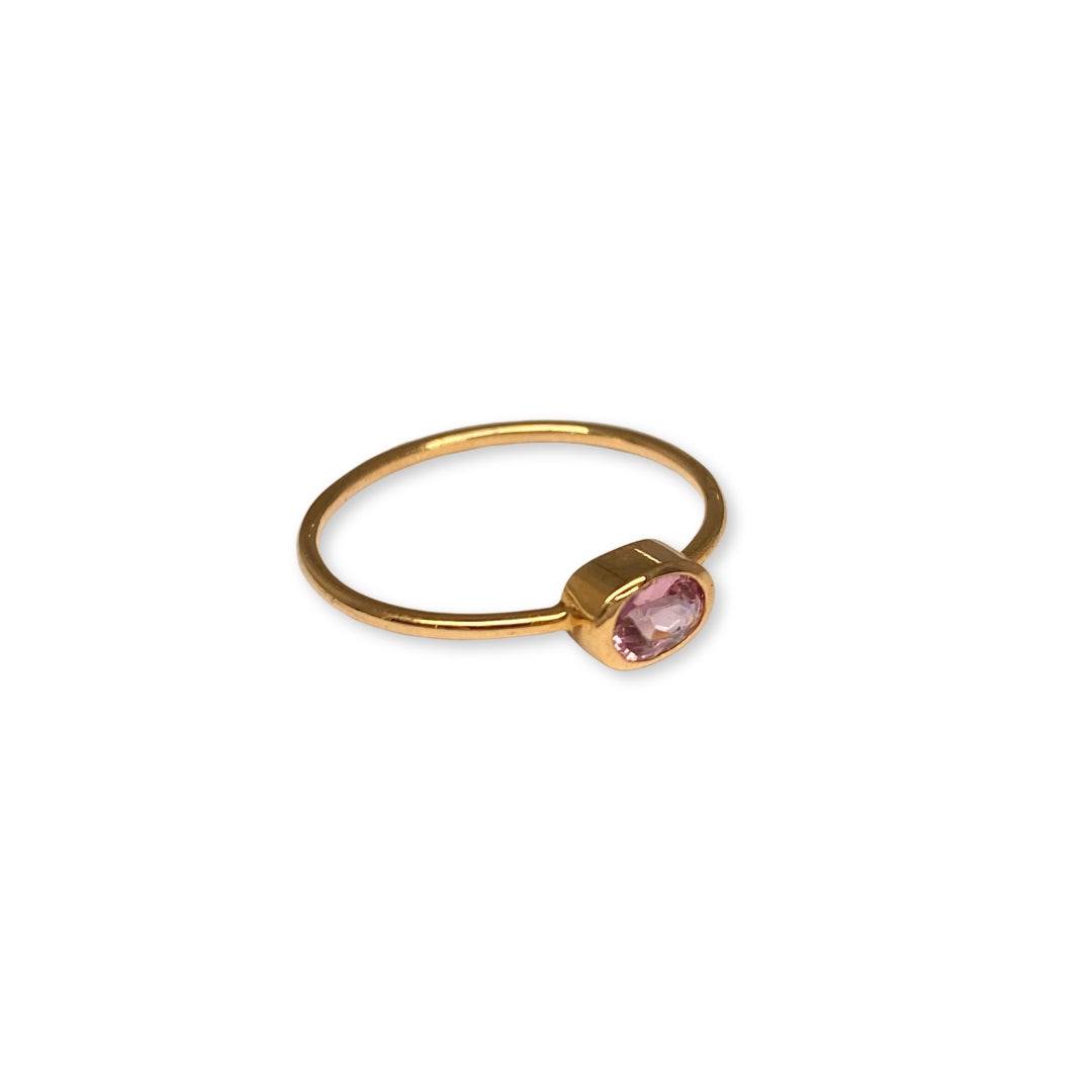 Lesunja Ring Rosé Gold Pink Sapphire