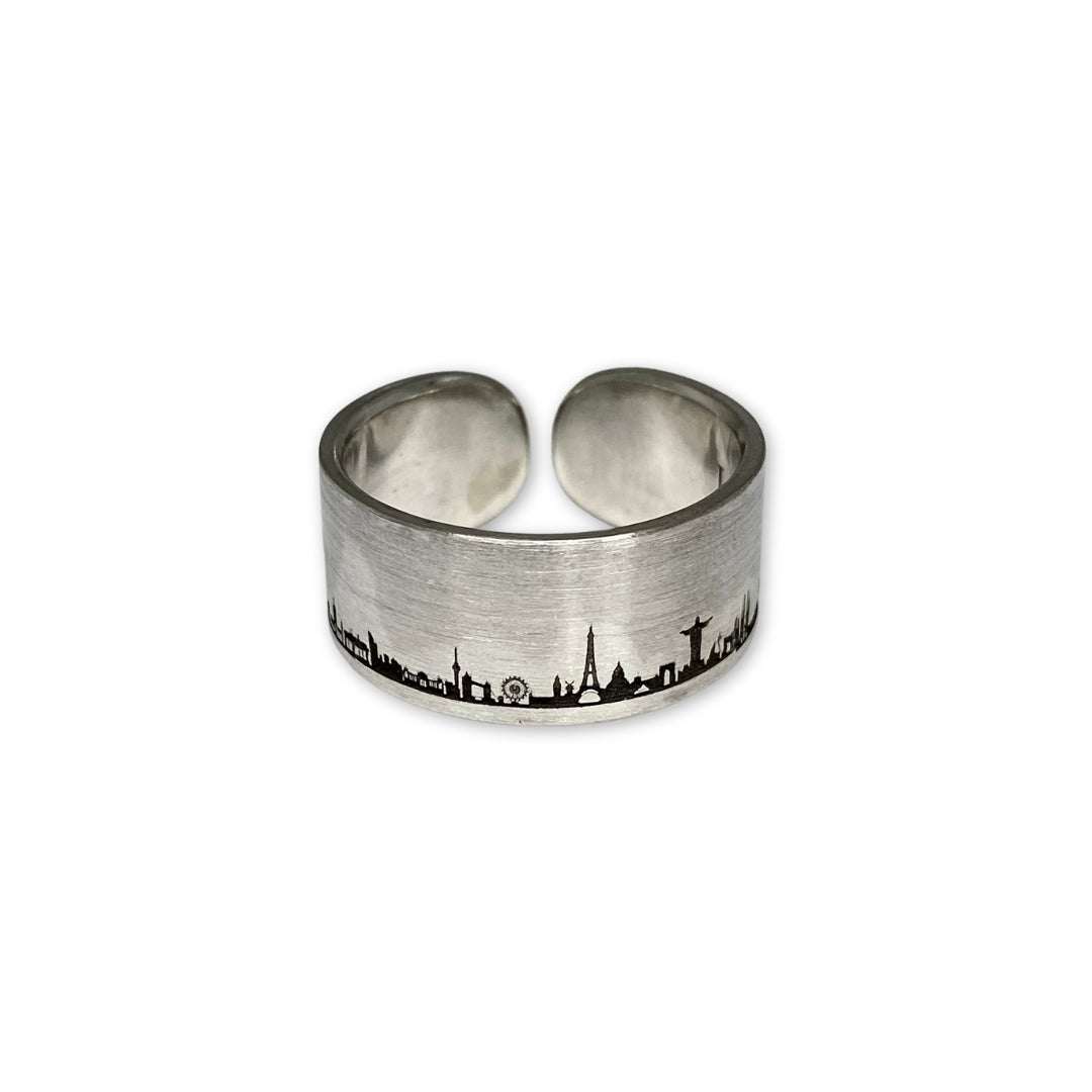 Lesunja Ring Silver World Skyline