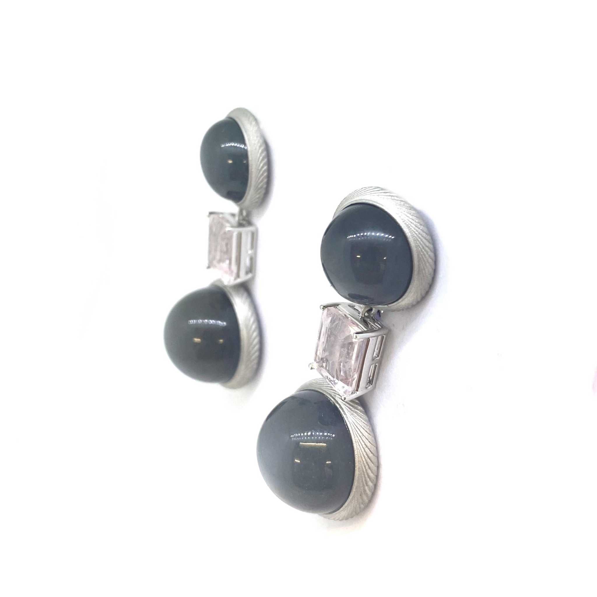 white gold moonstone earrings