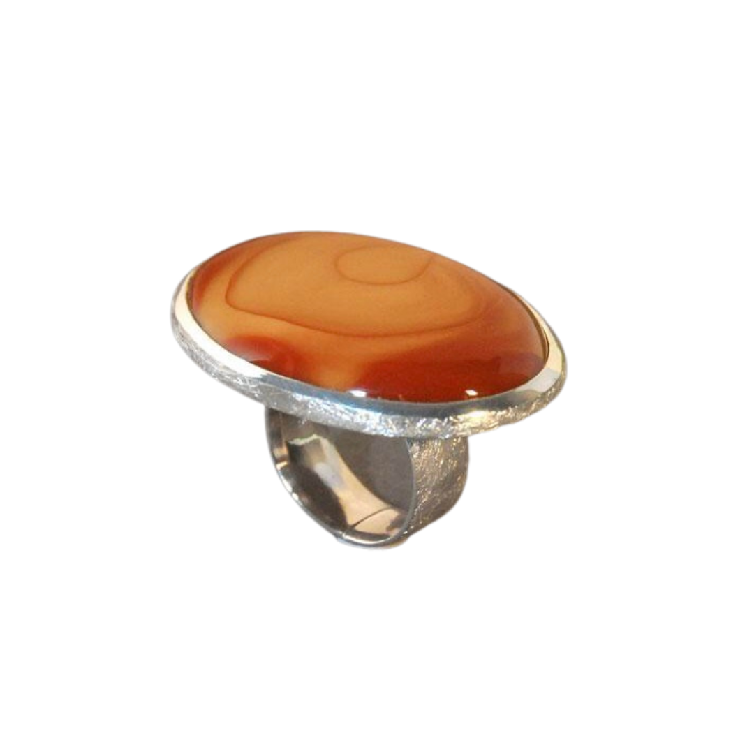 silver agate rings