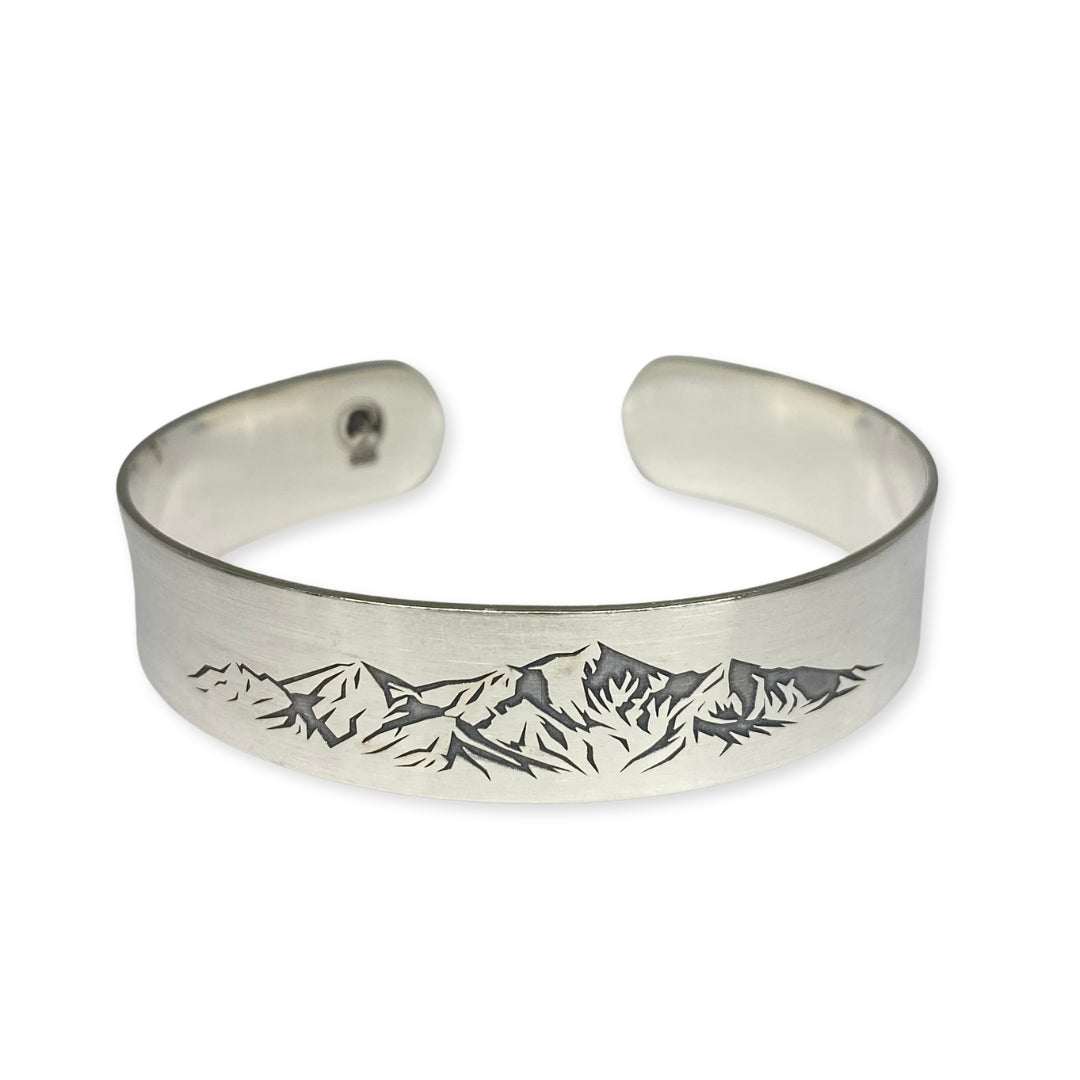 Lesunja St. Moritz Bangle Silver Mountains & Sun
