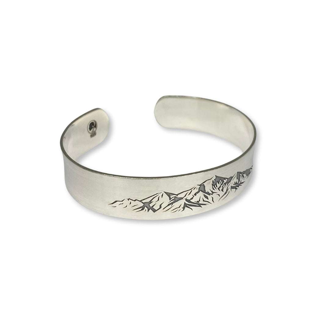 Lesunja St. Moritz Bangle Silver Mountains & Sun