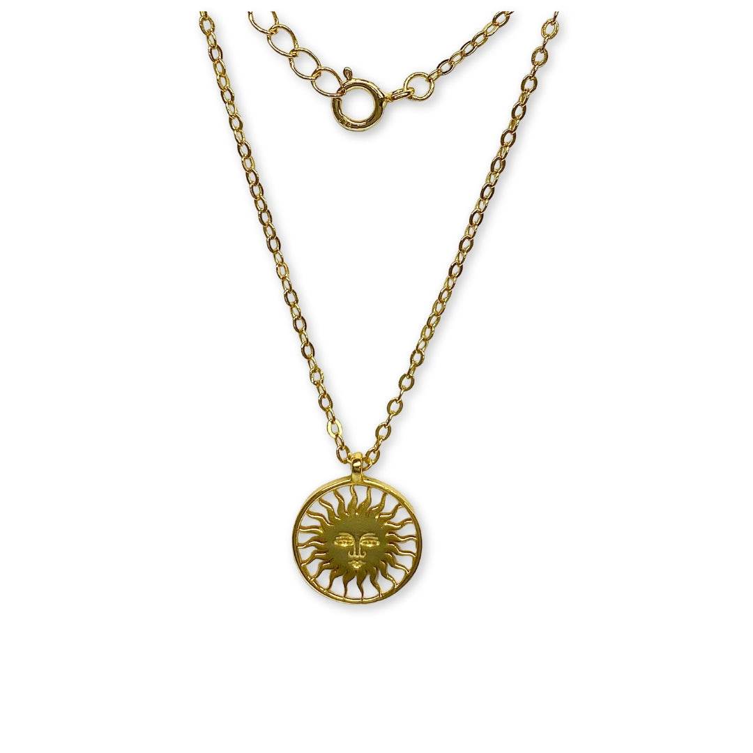Lesunja St. Moritz sun silver gold-plated small, handmade fine jewellery from Switzerland