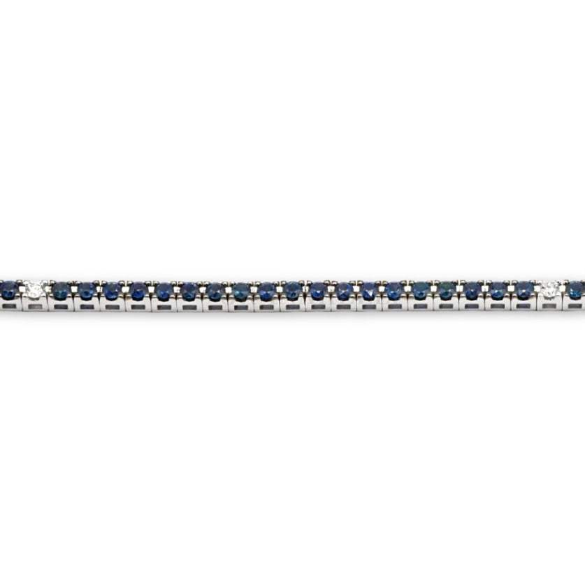 Lesunja Tennis Bracelet White Gold Sapphire Diamonds