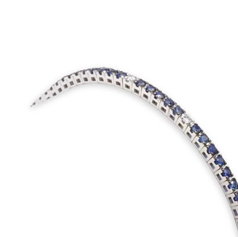 Lesunja Tennis Bracelet White Gold Sapphire Diamonds