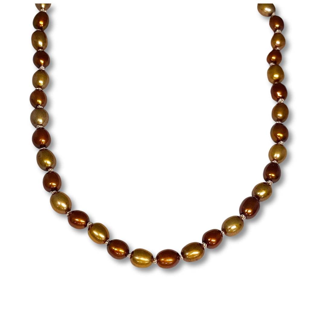 brown pearls necklace