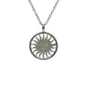 Lesunja St. Moritz Sun necklace, platinum 950 sun pendant 17 mm on a long chain
