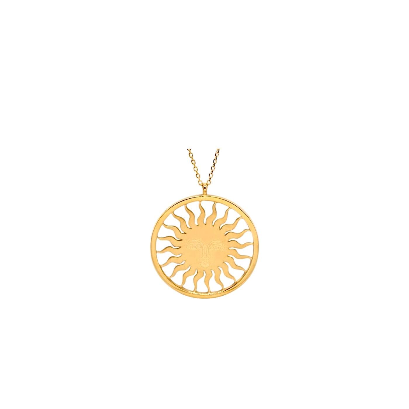 St. Moritz Sun Necklace Medium Rosé Gold – Lesunja fine jewellery