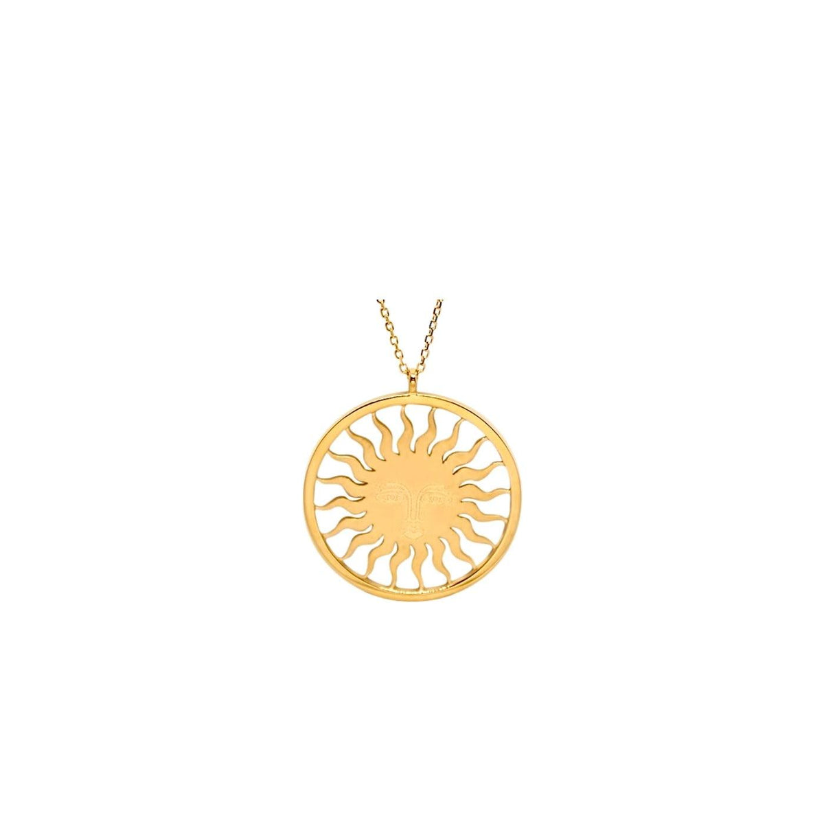 St. Moritz Sun Necklace Medium Rosé Gold – Lesunja fine jewellery