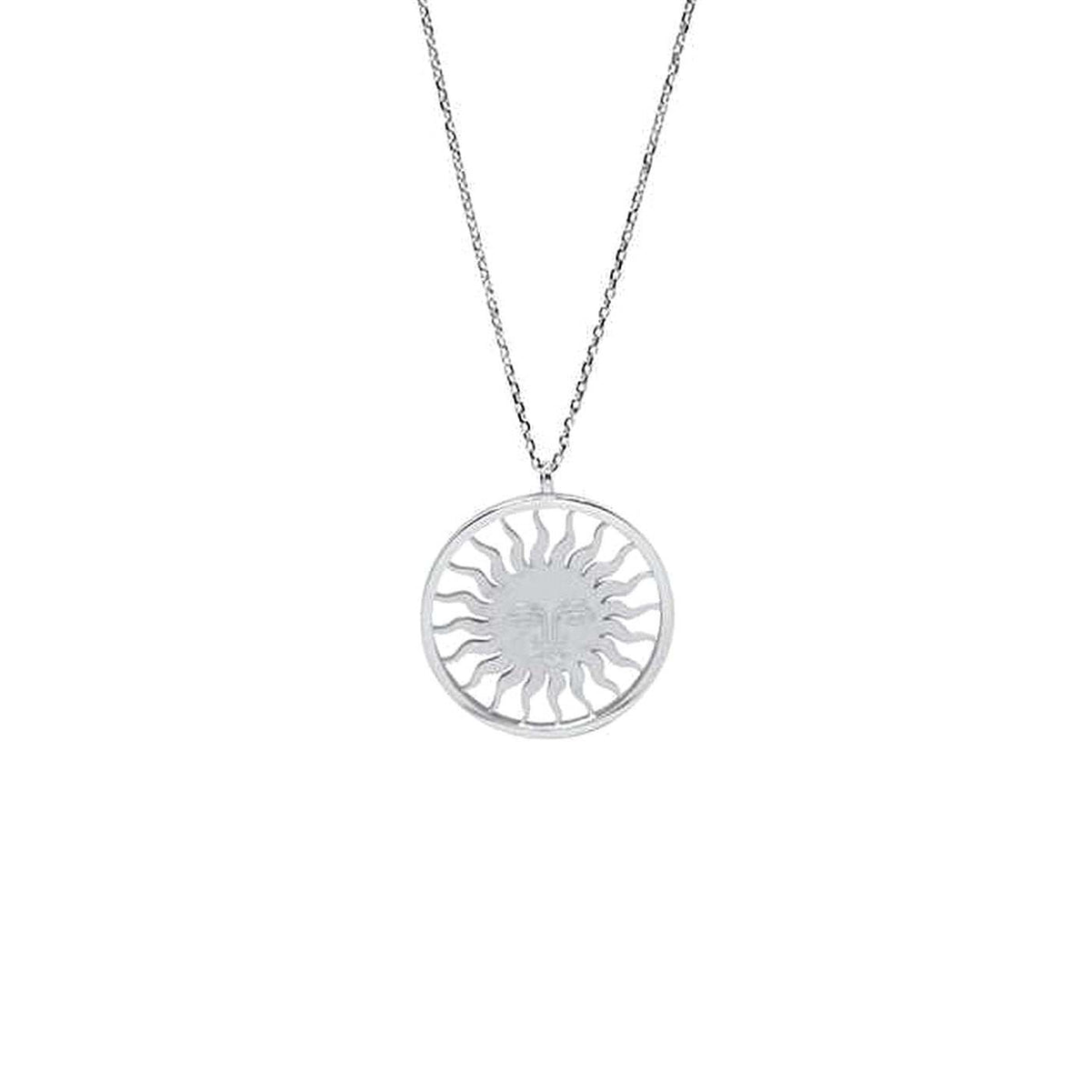 St. Moritz Sun Necklace Medium White Gold – Lesunja fine jewellery