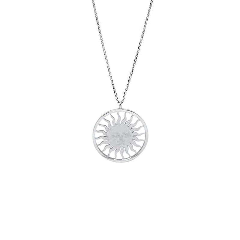 St. Moritz Sun Necklace Medium White Gold – Lesunja fine jewellery