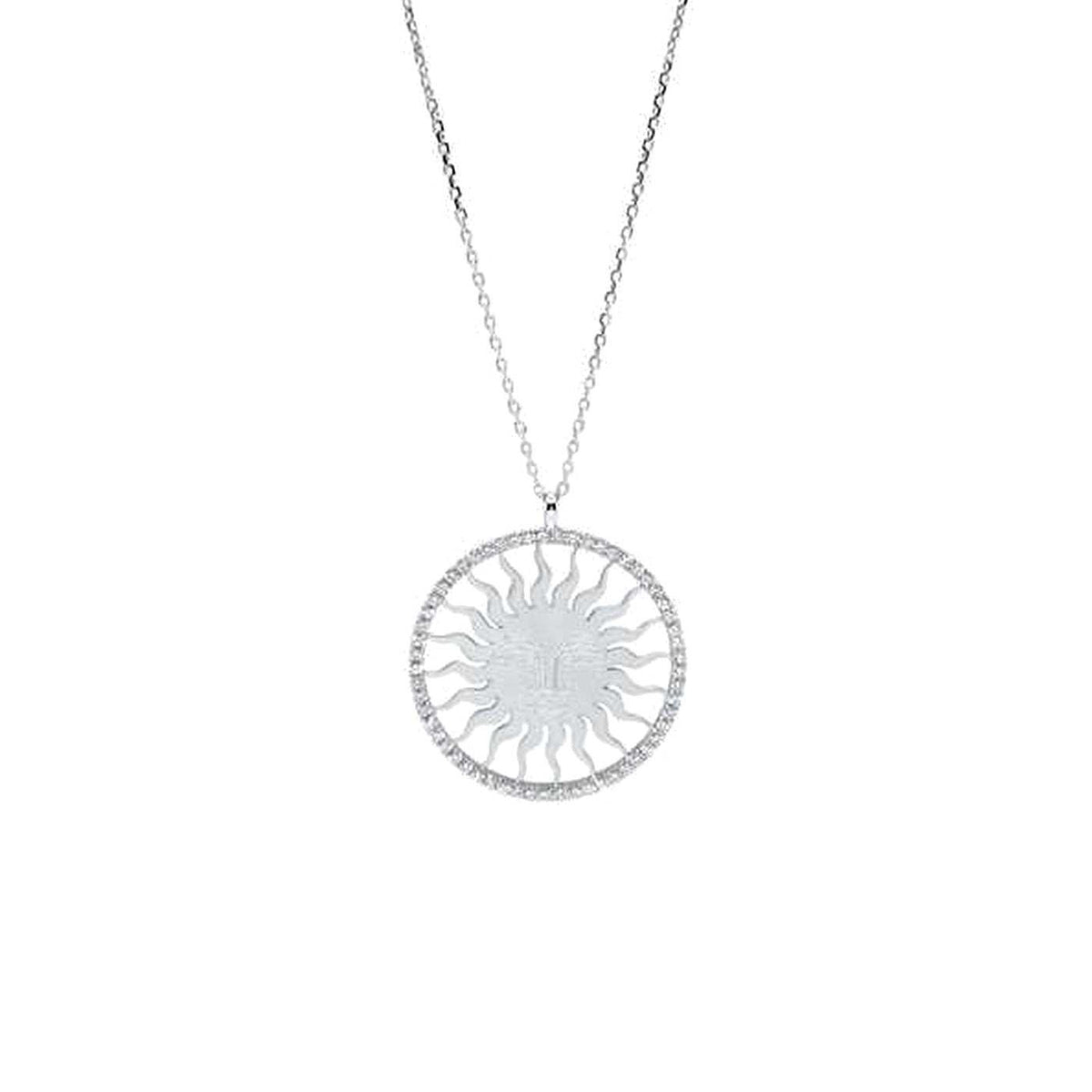 St. Moritz Sun Necklace Medium White Gold Diamonds – Lesunja fine jewellery