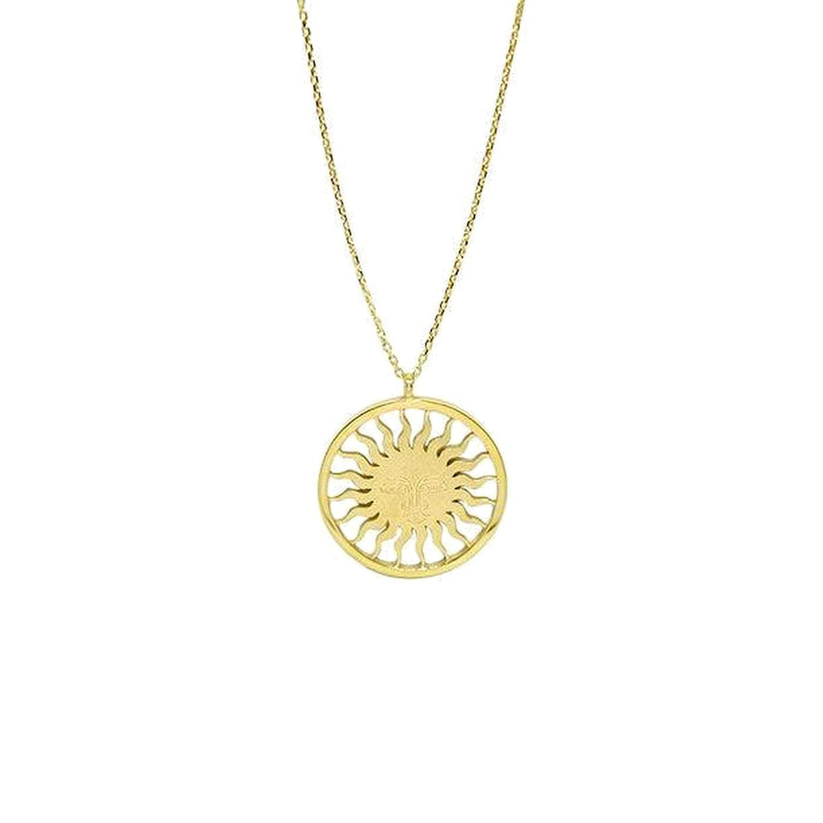 St. Moritz Sun Necklace Medium Yellow Gold – Lesunja fine jewellery