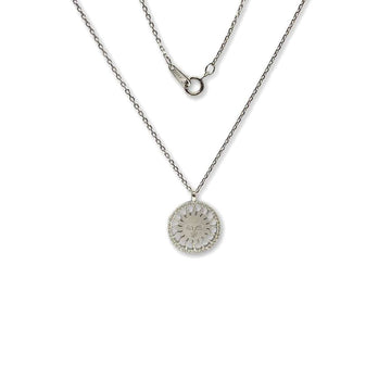 St. Moritz Sun Necklace Small White Gold Diamonds – Lesunja fine jewellery