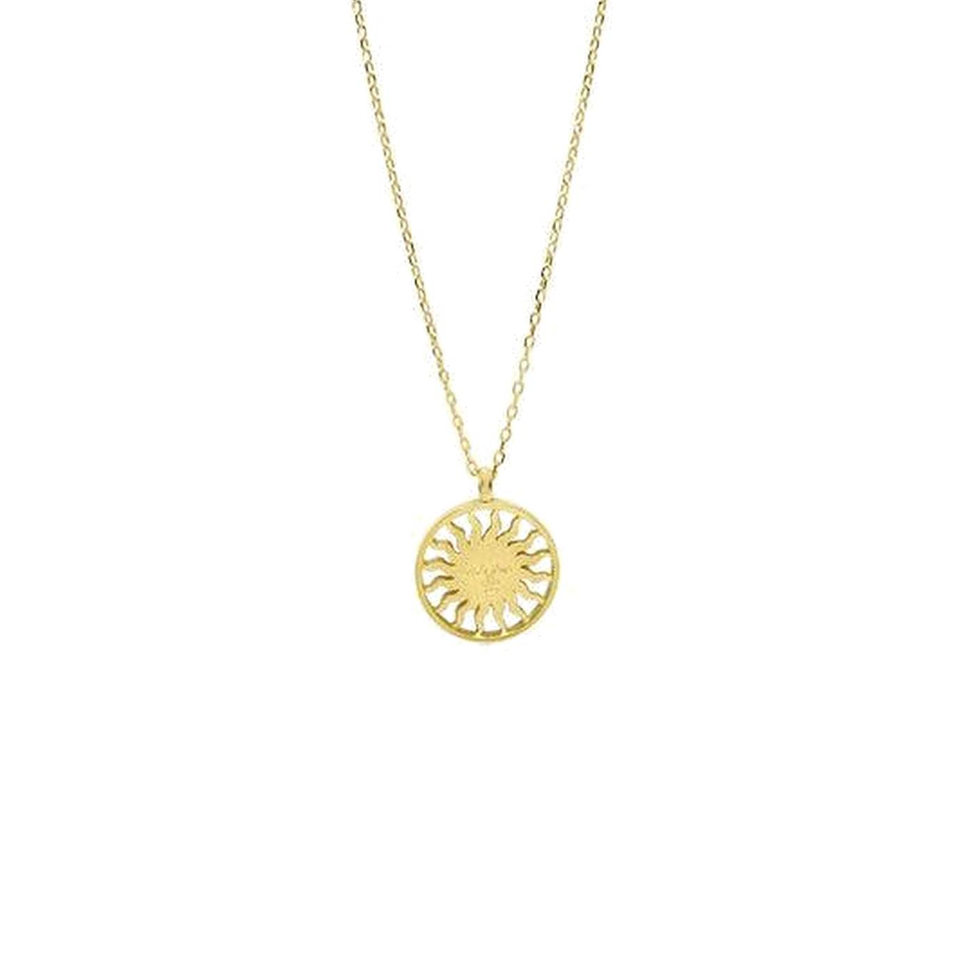 St. Moritz Sun Necklace Small Yellow Gold – Lesunja fine jewellery