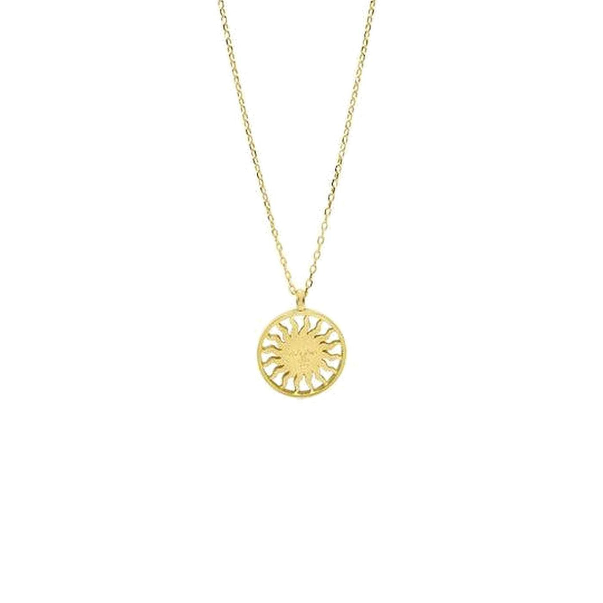 St. Moritz Sun Necklace Small Yellow Gold – Lesunja fine jewellery