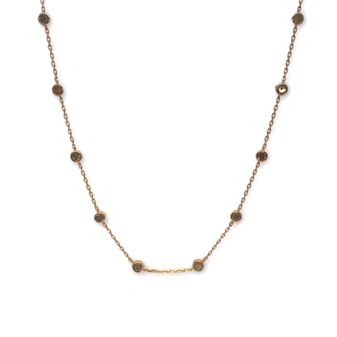 rose gold cut diamond necklace