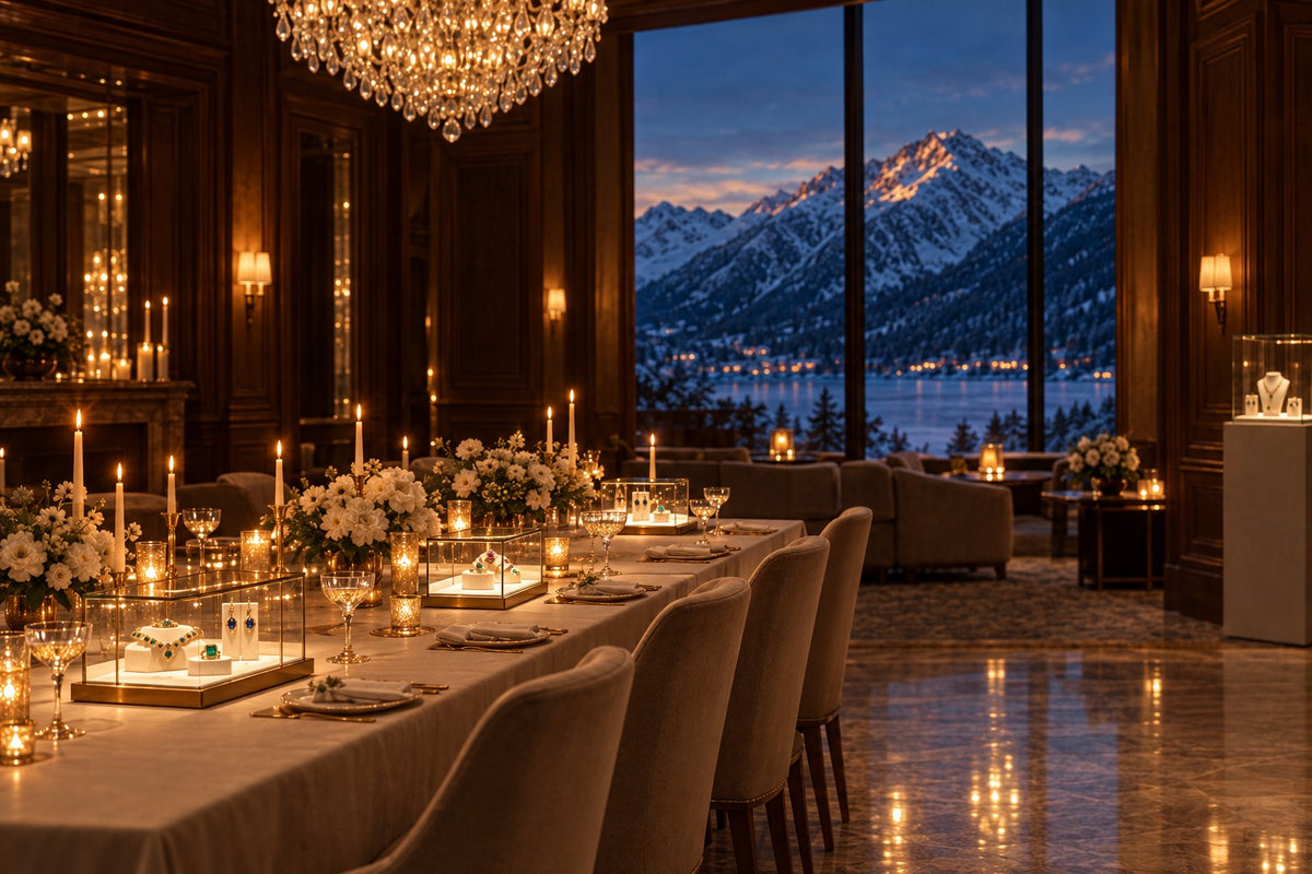 Abendlicher Lesunja Anlass in einem Alpenhotel