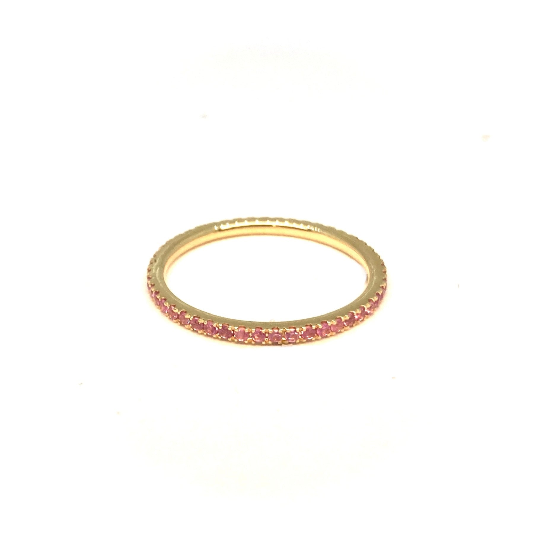 Lesunja Yellow Gold Pink Sapphire Eternity Ring